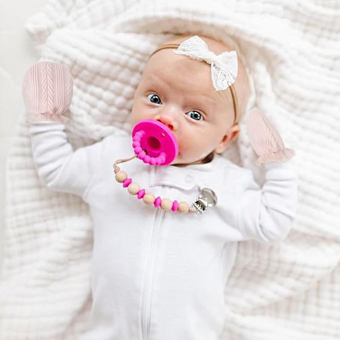 AQOKKA Newborn Baby Mittens No Scratch Cotton Elastic Wrist Gloves Infant - Image 5