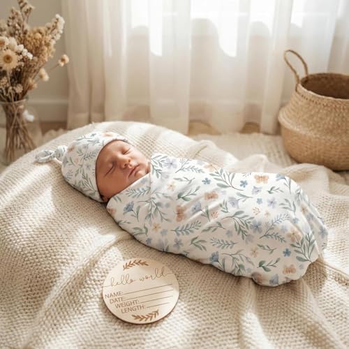 Newborn Receiving Nursery Flower Blanket Baby Swaddle Wrap - Image 3