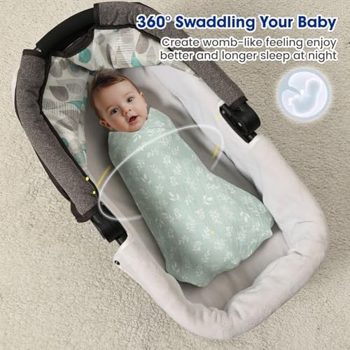 david's kids 4 Pack Baby Muslin Swaddle Blankets, 100% Cotton and Ultra Soft - Image 5