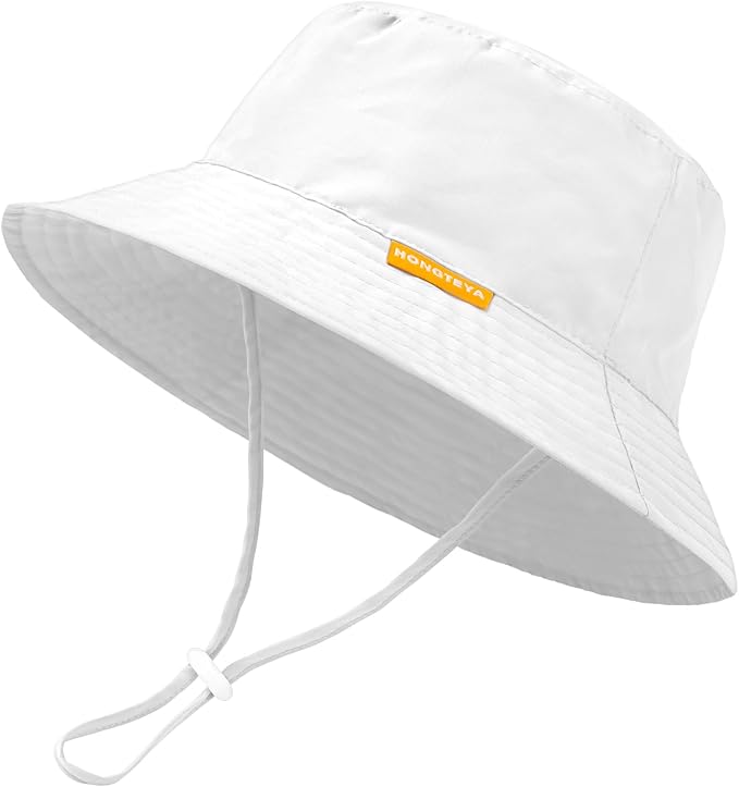 Baby Sun Hat Kids Summer Sun Protection Toddler Bucket Hat Wide Brim Adjustable by HONGTEYA