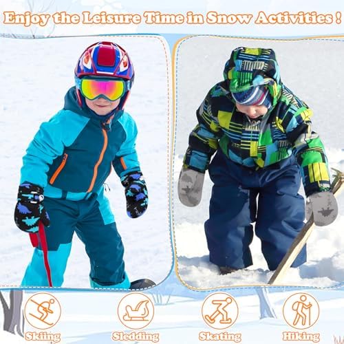 Sarfel Toddler Mittens Waterproof Toddler Gloves Baby Winter Mittens Toddler - Image 4