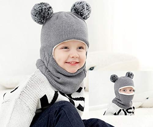 Baby Winter Hat Scarf Set, Unisex Infant Toddler Kids Hat Scarf - Image 3