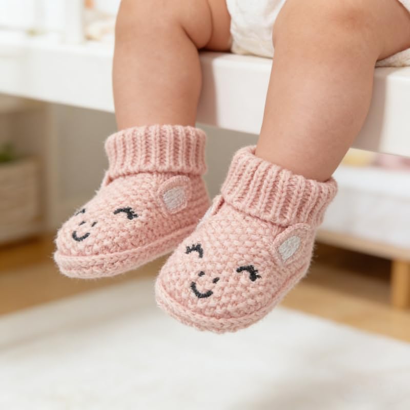 2 pairs Cute Knit Animal Baby Booties - Image 7
