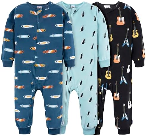 Gerber Baby Boys 3-Pack Fleece Footless Pajamas by Gerber