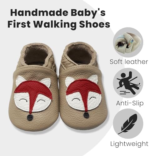YALION Baby Soft Leather Shoes Suede Sole Infant Toddler First Walking Sports - Image 3