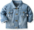 Toddler Baby Girls Jean Jacket Kids Denim Jacket Long Sleeve Button Top Coat by Noubeau