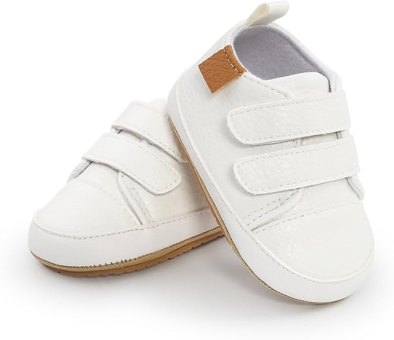Meckior Toddler Baby Boys Girls High Tops Ankle Sneakers Soft Anti-Slip Sole PU - Image 3