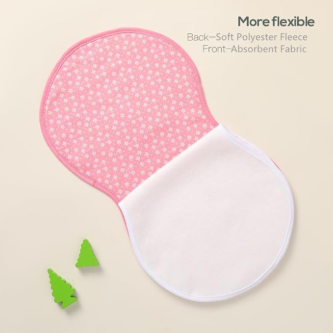 sleepyturtle Pack of 5, Baby Burp Cloths, Soft and Absorbent - Image 2