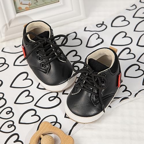 Meckior Toddler Baby Boys Girls High Tops Ankle Sneakers Soft Anti-Slip Sole PU - Image 4