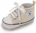 Unisex Baby Girls Boys Canvas High-top Shoes, Newborn Infant Anti-Slip Soft by KKIIDDSS