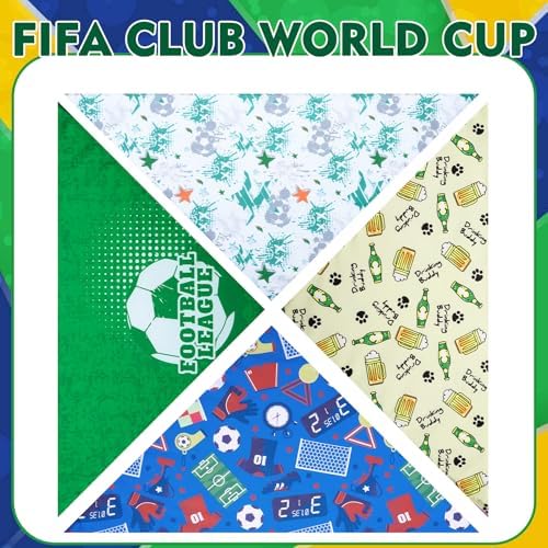 EXPAWLORER Football Cup 2026 Dog Bandanas 4 Pack Pet Scarf - Image 3