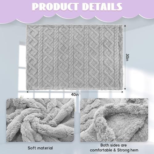 VitalCozy 4 Pcs Fleece Baby Blankets 3D Plush Soft Newborn, Warm Receiving - Image 2