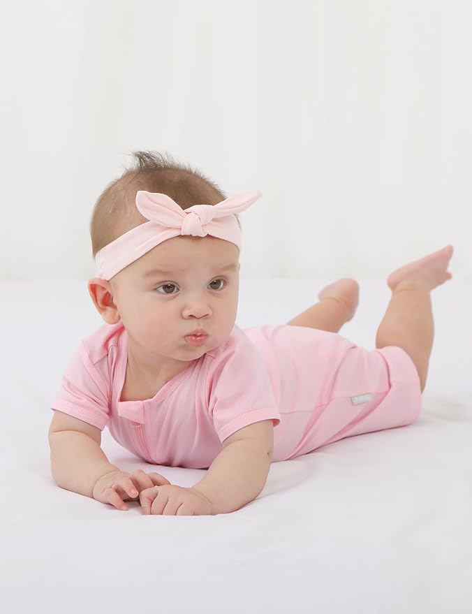 Jimonda Baby Rompers Cotton Boys Girls Short Sleeve Sleepers Pajamas Pjs | Two - Image 3