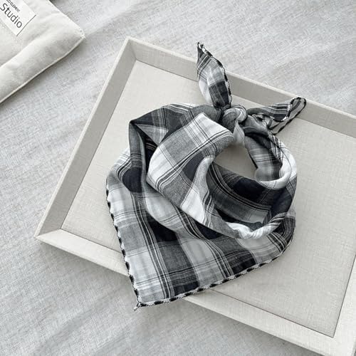 Double Layers Two Tones Dog Cotton Bandana Bibs Scarf DCB05 B&G - Image 4