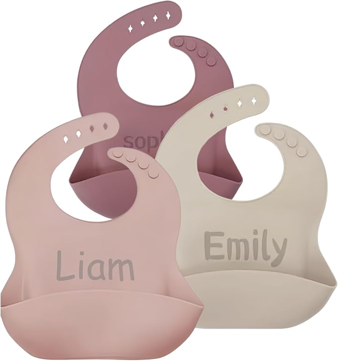 norinori Personalized Silicone Baby Bibs by norinori