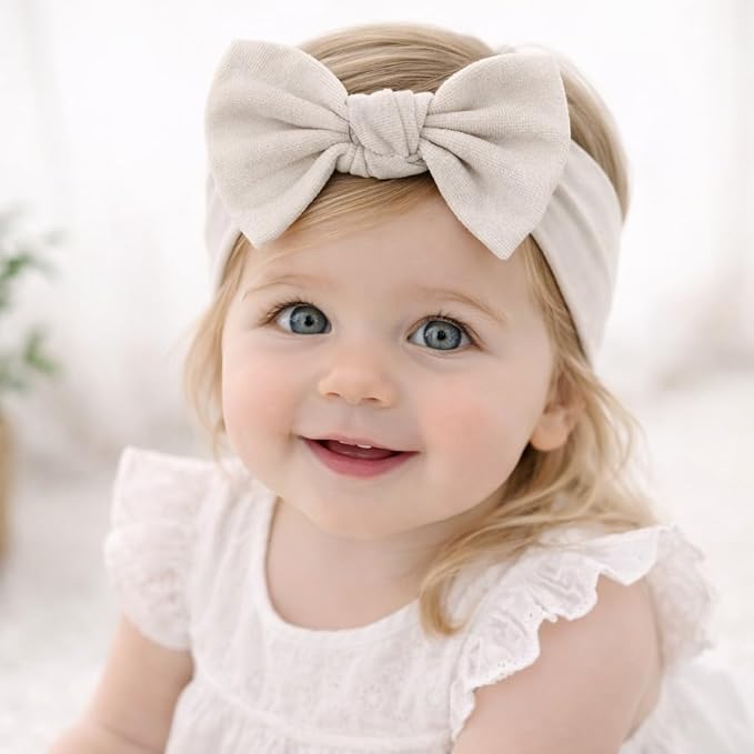 Baby Girl Headbands-Infant, Toddler Cotton Handmade Hairbands - Image 2