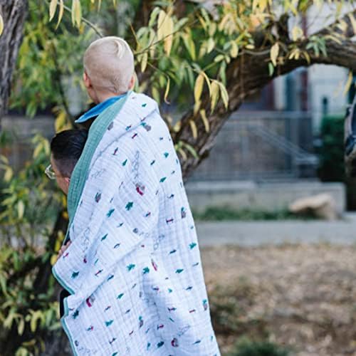 Little Unicorn Muslin Quilt Blanket | 100% Cotton Soft Multi-Layered Muslin - Image 5