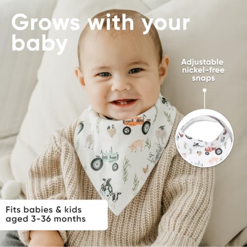 Copper Pearl Baby Bibs 4 Pack & 6 Pack, Bandana Drool Bibs - Image 6
