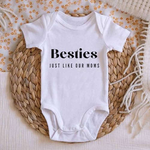 Besties Just Like Our Moms Baby Bodysuit Best Friend Baby Bodysuit Mom Besties - Image 4