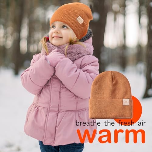 XOMZG Toddler Beanie Kids Winter Hats Infant Warm Knit Cap Newborn Winter Warm - Image 5