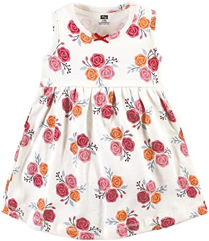 Hudson Baby Infant and Toddler Girls Cotton Dress and Cardigan Set - Image 4