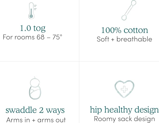 aden + anais Essentials Easy Swaddle Wrap Quick Change - Image 4