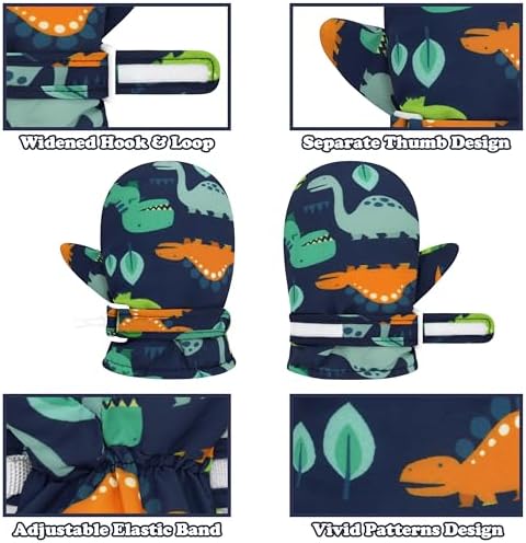 Sarfel Toddler Mittens Waterproof Toddler Gloves Baby Winter Mittens Toddler - Image 4