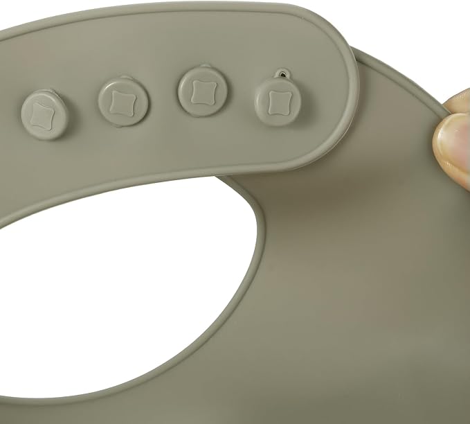 PandaEar Set of 3 Silicone Baby Bibs, Waterproof Soft Adjustable Bibs - Image 7