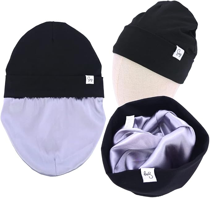 Jersey Beanie Hat for Newborn Baby Boys Girls Silky Satin Lined Hats Bonnet - Image 4