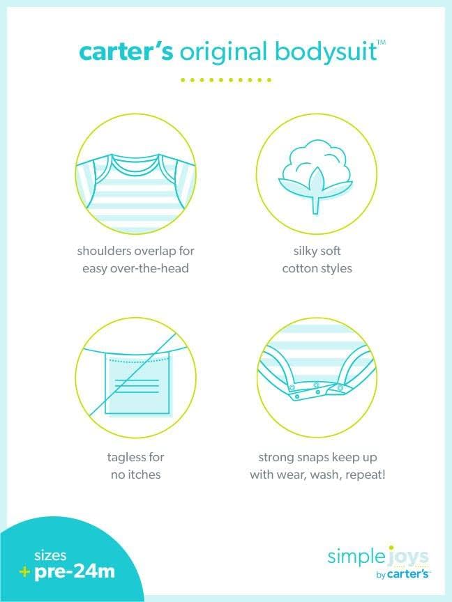 Simple Joys by Carter's Baby Girls 5-pack Long-sleeve Bodysuit - Image 9