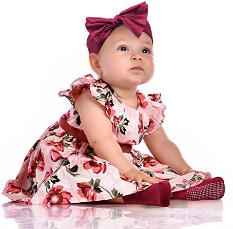 Geyoga 18 Pieces Baby Headband Newborn Socks and Mittens Set Elastic Baby - Image 5