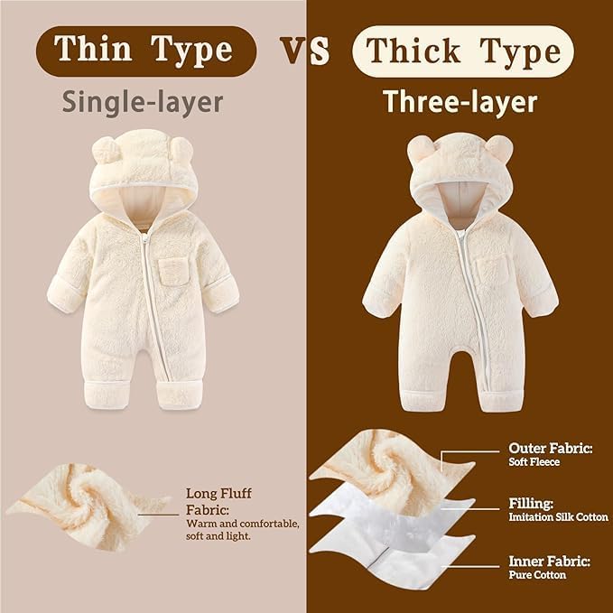 AiWMGL Newborn Baby Bear Outfit - Image 3