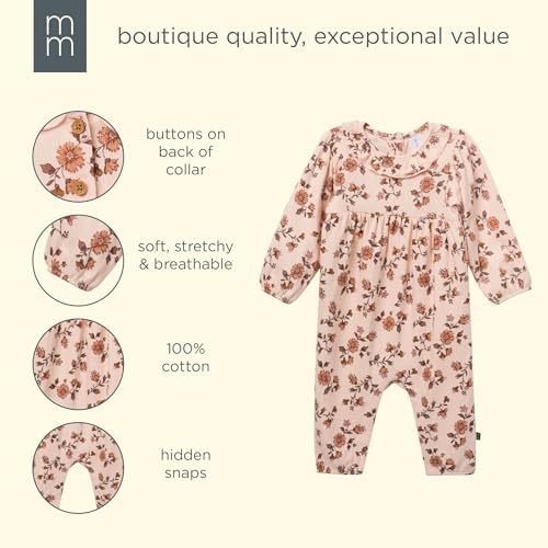 Modern Moments by Gerber Baby Girls' Long Sleeve Long Leg Ruffle Romper - Image 4