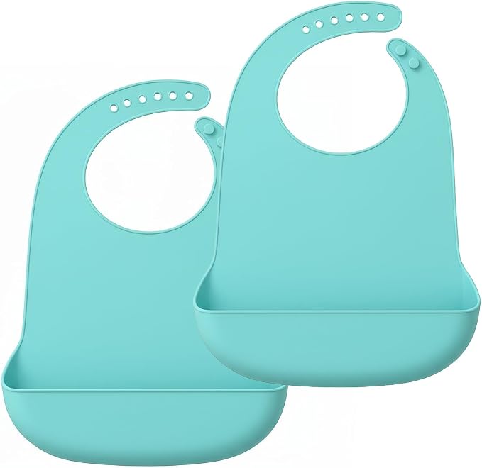 Silicone Adult Bib, Adjustable and Washable Bib by Tiwerlfe