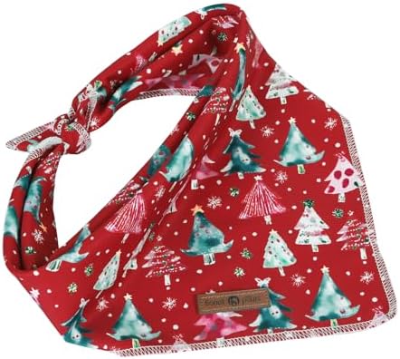 lionet paws Christmas Dog Bandana, Christmas Tree Fabric Dogs Kerchief - Image 6