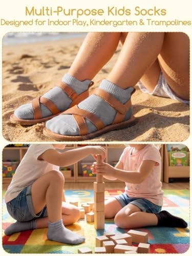 Aroveea Toddler Socks Non Slip Grip Ankle Baby 12 Pack - Image 6