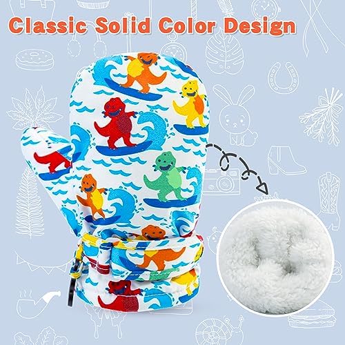 BAVST Toddler Waterproof Mittens Fleece Lined Baby Boys Girls Winter Warm Glove - Image 4