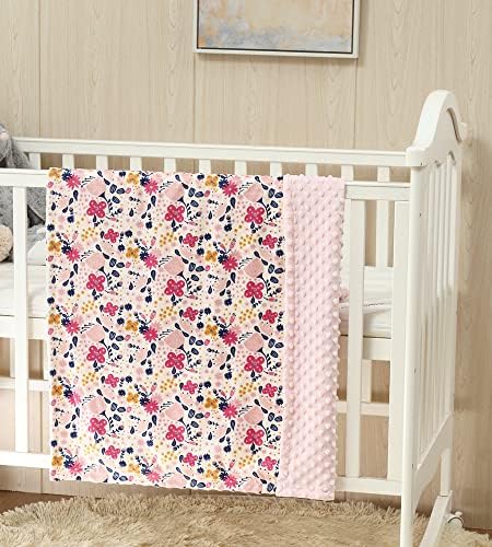 CREVENT Minky Floral Baby Blanket - Image 4