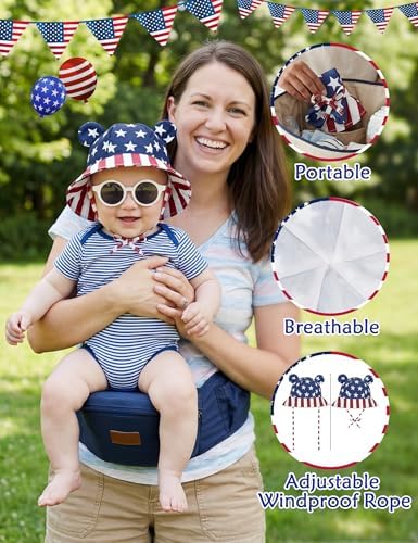 Durio UPF50+ Baby Sun Hat and Sunglasses - Image 5
