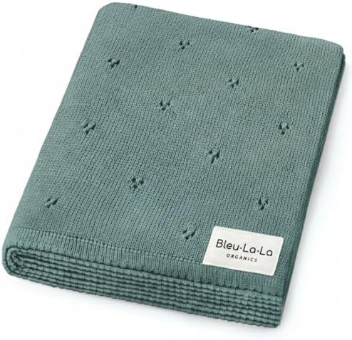 100% Luxury Organic Cotton Pointelle Knit Baby Quilt Blanket – Refined by BleuLaLa