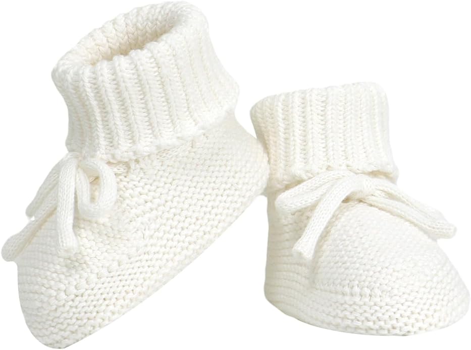 Hadetoto Baby Booties Cotton Newborn Boys Girls Shoes Knit Socks | Cozy Warm by Hadetoto