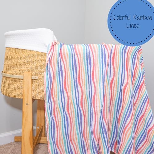 LollyBanks Baby Blankets 2 Pack, 100% Organic Cotton Muslin Swaddle Blankets - Image 6