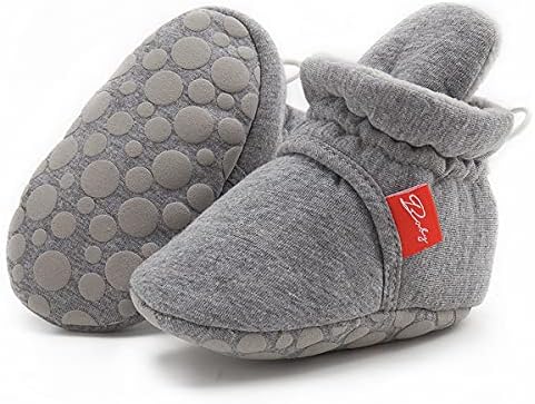 ohsofy Newborn Baby Cotton Booties Stay On Slipper Winter Warm Soft Shoes by ohsofy