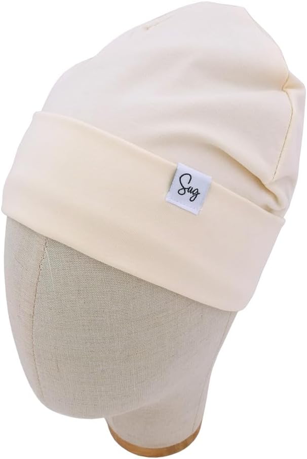 Jersey Beanie Hat for Newborn Baby Boys Girls Silky Satin Lined Hats Bonnet - Image 2