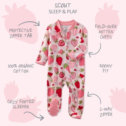 Butterblu Scout Sleep & Play 100% Organic Cotton Footed Zip Front PJs | GOTS - Image 2