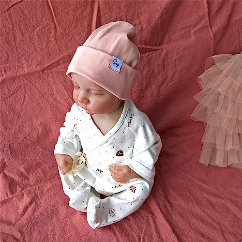 Jersey Beanie Hat for Newborn Baby Boys Girls Silky Satin Lined Hats Bonnet - Image 4