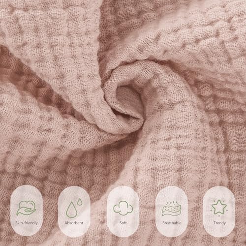 Susurration Muslin Burp Cloths 24x24 Inches Ultra Soft 100% Cotton | 4 or 7 - Image 5
