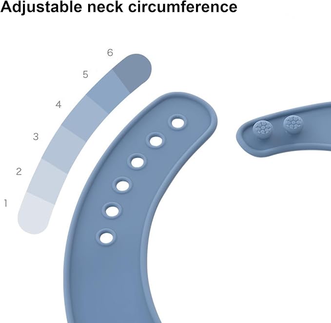 Silicone Adult Bib, Washable and Adjustable Bib - Image 3