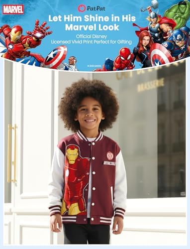 Disney Bomber Jacket Spider Man Marvel Toy Story Cars Varsity Cardigan2-13Y - Image 2