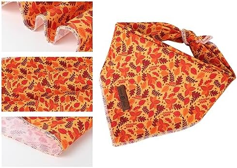 Lionet Paws Fall Dog Bandana for Small Medium Large Dogs, Cat Dog Kerchief - Image 2